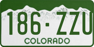 CO license plate 186ZZU