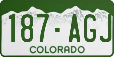 CO license plate 187AGJ
