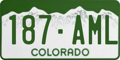 CO license plate 187AML
