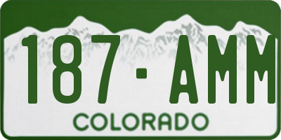 CO license plate 187AMM