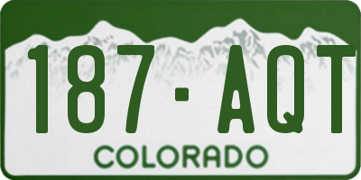 CO license plate 187AQT