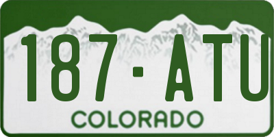 CO license plate 187ATU