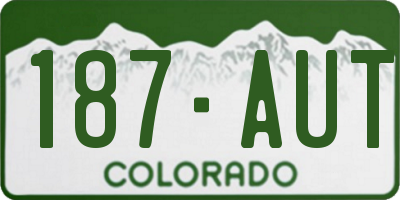 CO license plate 187AUT