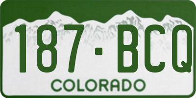 CO license plate 187BCQ