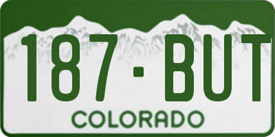 CO license plate 187BUT