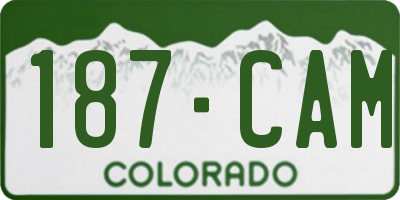 CO license plate 187CAM
