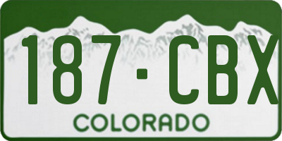 CO license plate 187CBX