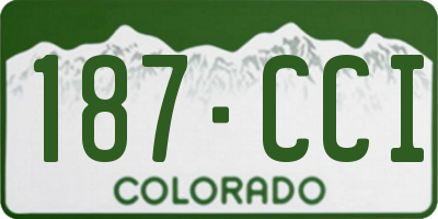 CO license plate 187CCI