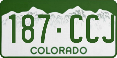 CO license plate 187CCJ