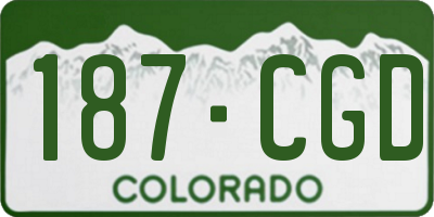 CO license plate 187CGD