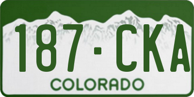 CO license plate 187CKA
