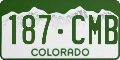 CO license plate 187CMB