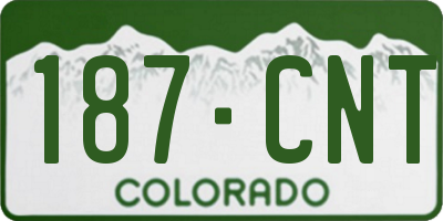 CO license plate 187CNT
