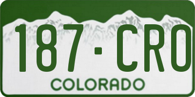 CO license plate 187CRO