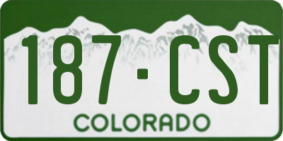 CO license plate 187CST