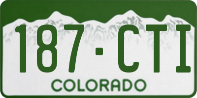 CO license plate 187CTI