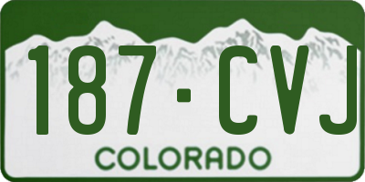 CO license plate 187CVJ