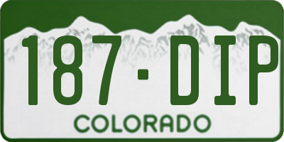 CO license plate 187DIP