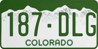 CO license plate 187DLG