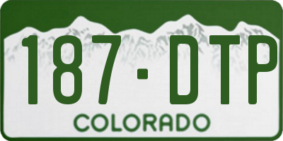 CO license plate 187DTP