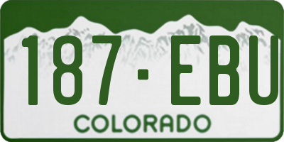 CO license plate 187EBU