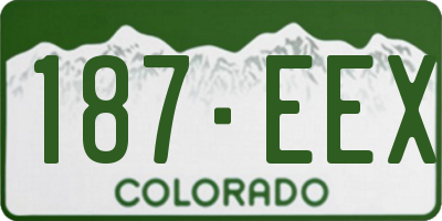 CO license plate 187EEX