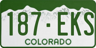 CO license plate 187EKS