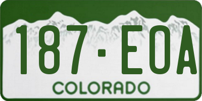 CO license plate 187EOA