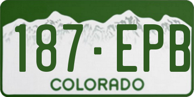 CO license plate 187EPB
