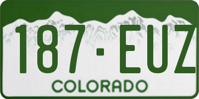 CO license plate 187EUZ