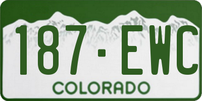 CO license plate 187EWC