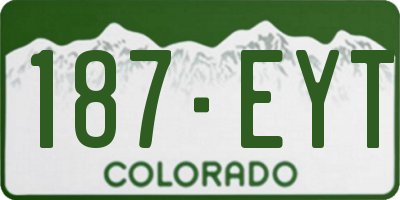 CO license plate 187EYT