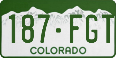 CO license plate 187FGT