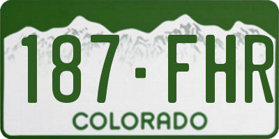 CO license plate 187FHR