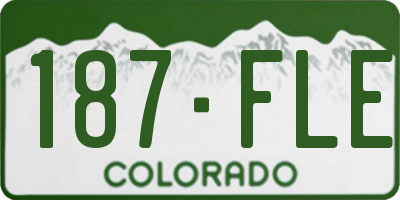 CO license plate 187FLE