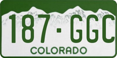 CO license plate 187GGC