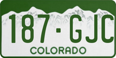 CO license plate 187GJC