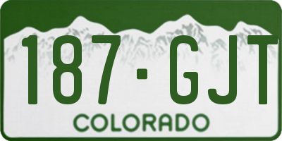 CO license plate 187GJT