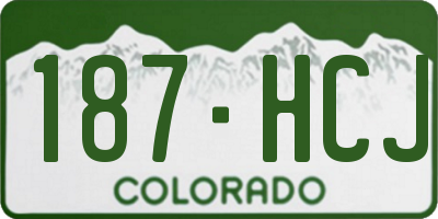 CO license plate 187HCJ