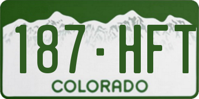 CO license plate 187HFT