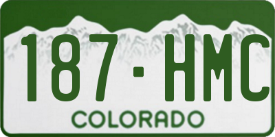 CO license plate 187HMC