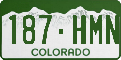 CO license plate 187HMN