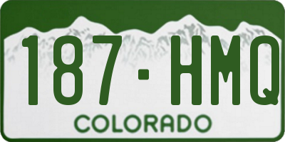 CO license plate 187HMQ