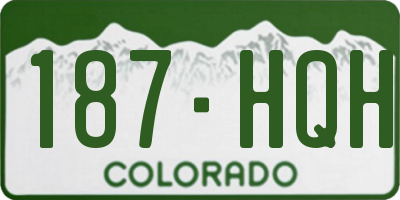 CO license plate 187HQH