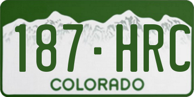 CO license plate 187HRC