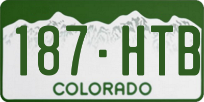 CO license plate 187HTB