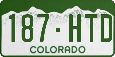 CO license plate 187HTD