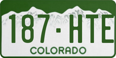 CO license plate 187HTE