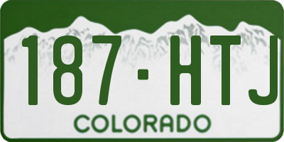 CO license plate 187HTJ