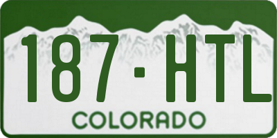 CO license plate 187HTL